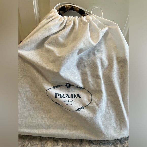 Prada Small Symbole Embroidered Fabric Handbag - Picture 9 of 16